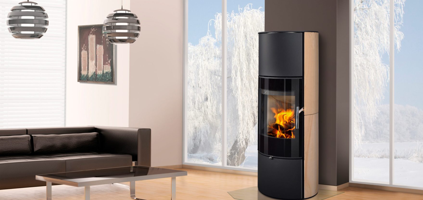 living room with fireplace interior 3d